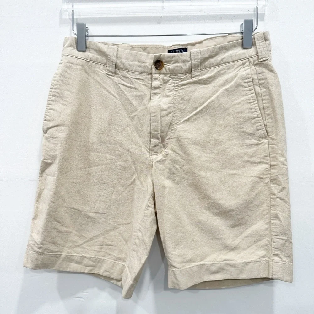 J. Crew Factory Gramercy Tan Cotton Shorts Size 31W